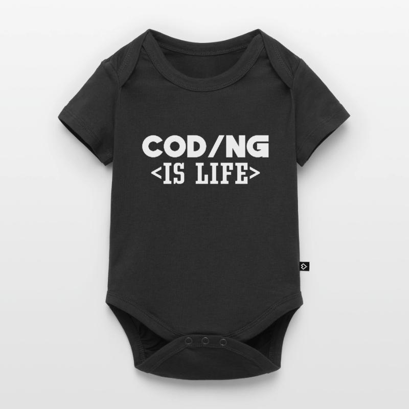 Coding Is Life Code Programmer Coder Baby Premium short-sleeve bodysuit