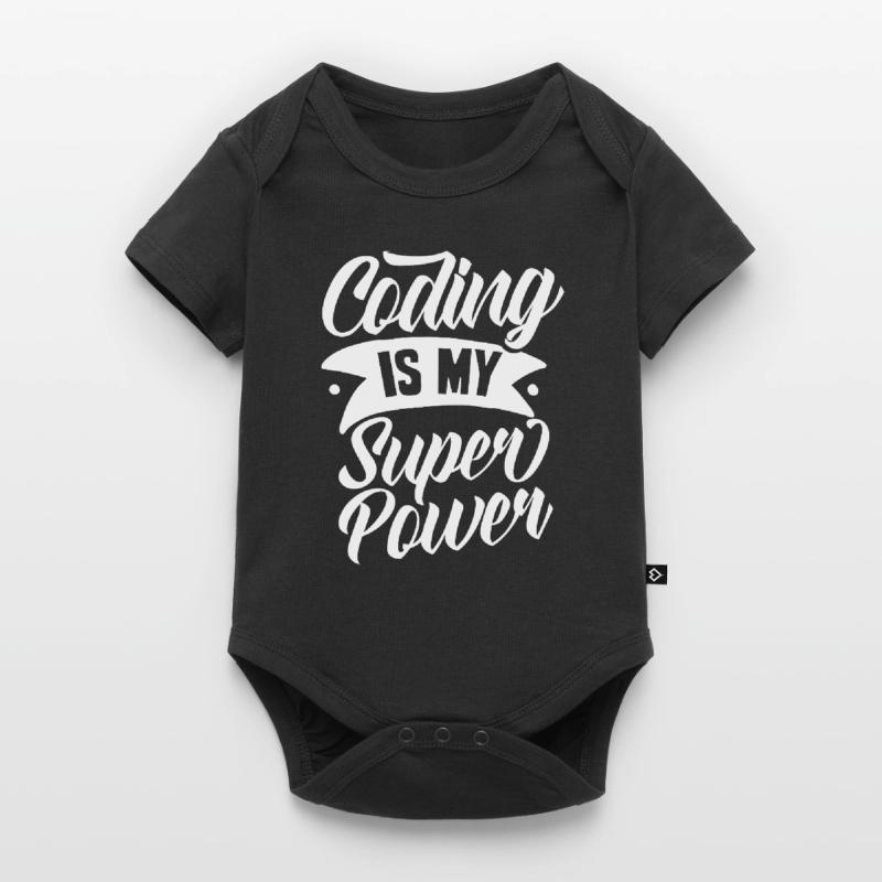 Coding Is My Superpower Coder Programmer Baby Premium short-sleeve bodysuit