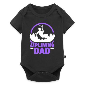 Ziplining Papa Zipline Sport Zipline Sayings - Baby Premium short-sleeve bodysuit - black - Front