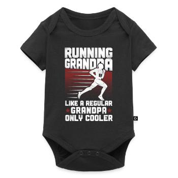 Running Runner Half Marathon - Baby Premium short-sleeve bodysuit - black - Front