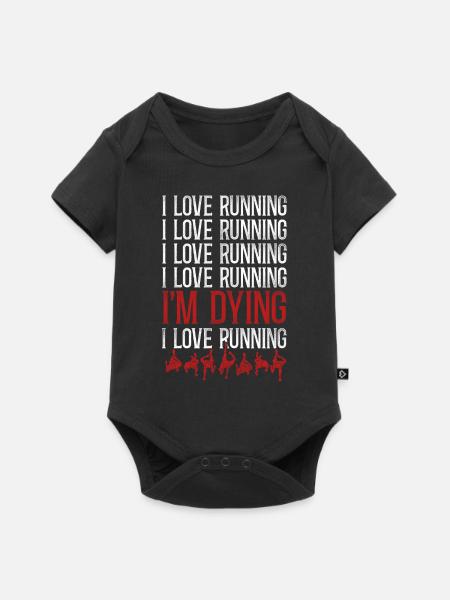 Running Runner Half Marathon - Baby Premium Kurzarmbody - Schwarz