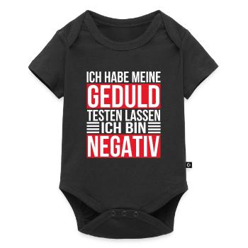 Ich habe meine Geduld testen lassen, bin negativ - Baby Premium Kurzarmbody - Schwarz - Vorne