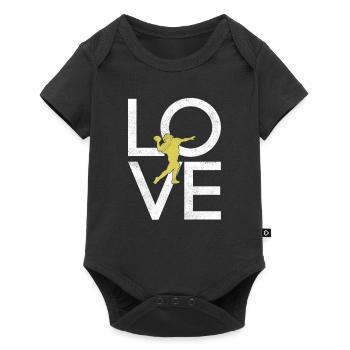 football rugby - Baby Premium short-sleeve bodysuit - black - Front