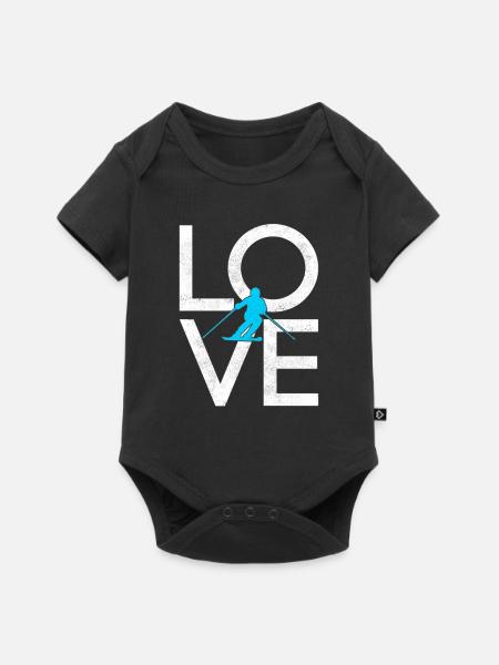 Ski - Baby Premium Kurzarmbody - Schwarz