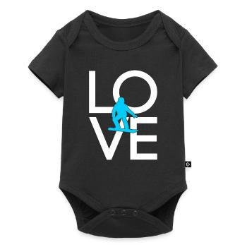 Snowboarden - Baby Premium Kurzarmbody - Schwarz - Vorne