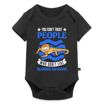 Bearded Dragon Pogona Gift - Baby Premium short-sleeve bodysuit - black - Front
