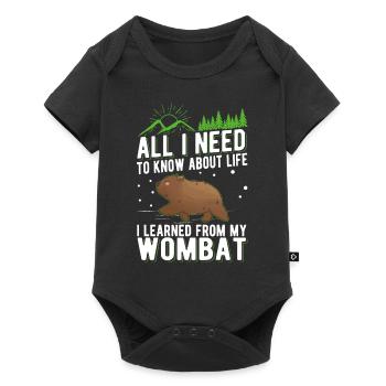 Wombat australien - Body à manches courtes Premium Bébé - noir - Devant