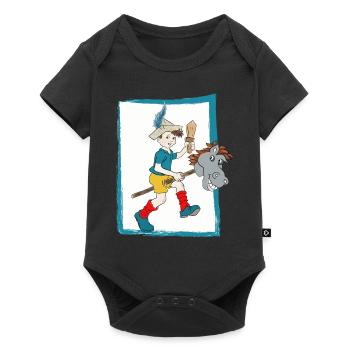 Ritter - Baby Premium Kurzarmbody - Schwarz - Vorne