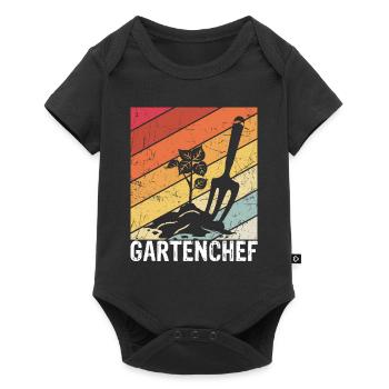 Gartenchef Gärtner Gartenarbeit Hobby Garten Spruc - Baby Premium Kurzarmbody - Schwarz - Vorne