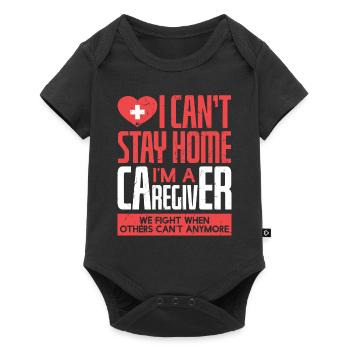 Caregivers Earn Their Wings Everyday - Baby Premium short-sleeve bodysuit - black - Front