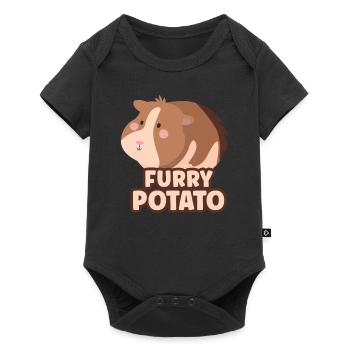 Idée cadeau de pomme de terre à fourrure pour les amateurs de cochon d’Inde - Body à manches courtes Premium Bébé - noir - Devant