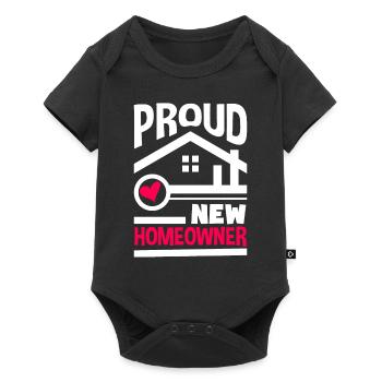 Cadeau d’achat de maison de propriétaire - Body à manches courtes Premium Bébé - noir - Devant