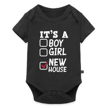 Cadeau d’achat de maison de propriétaire - Body à manches courtes Premium Bébé - noir - Devant