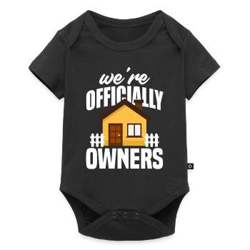 Cadeau d’achat de maison de propriétaire - Body à manches courtes Premium Bébé - noir - Devant