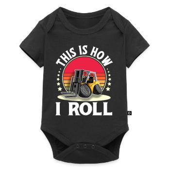 Forklift Driver Forklift Warehouseman - Baby Premium short-sleeve bodysuit - black - Front