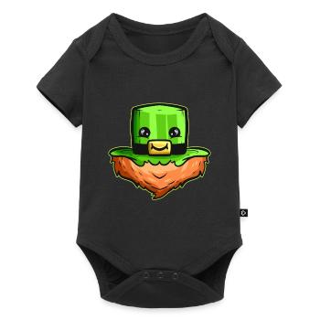 Kawaii a avec le visage et la barbe rouge pour st. - Body à manches courtes Premium Bébé - noir - Devant