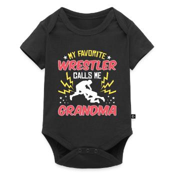 My Favorite Wrestler Calls Me Grandma Wrestling - Baby Premium short-sleeve bodysuit - black - Front