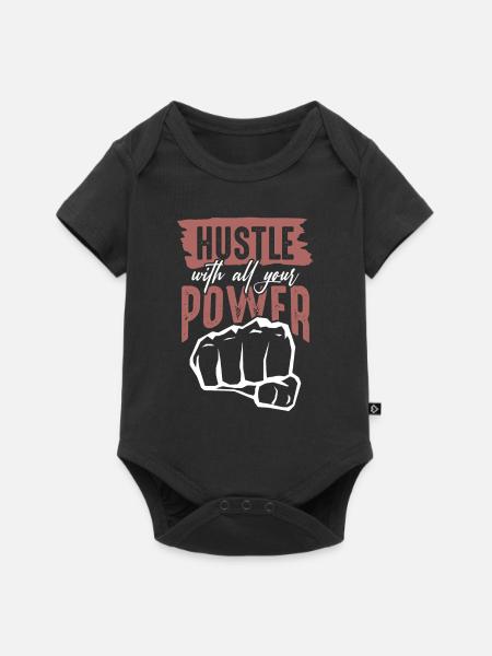 hustle Power - Baby Premium Kurzarmbody - Schwarz