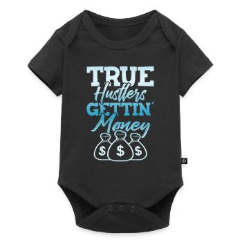 true hustle - Baby Premium Kurzarmbody - Schwarz - Vorne