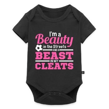 Je suis une beauté dans la rue et une - Body à manches courtes Premium Bébé - noir - Devant