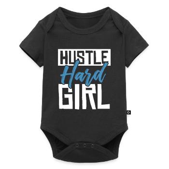 hustle hard girl - Baby Premium short-sleeve bodysuit - black - Front