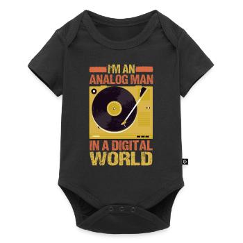 Ich Bin Ein Analoge Mann In Einer Digitalen Welt - Baby Premium Kurzarmbody - Schwarz - Vorne