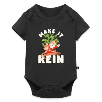 Make It Pure Funny Santa Claus Reindeer Christmas Christmas - Baby Premium short-sleeve bodysuit - black - Front