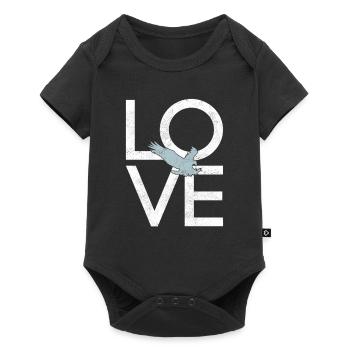 Adler - Baby Premium Kurzarmbody - Schwarz - Vorne