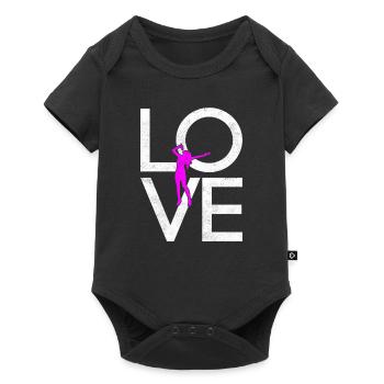 Singen - Baby Premium Kurzarmbody - Schwarz - Vorne