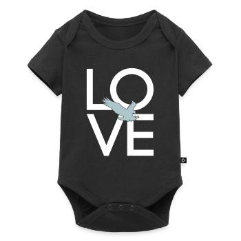 Adler - Baby Premium Kurzarmbody - Schwarz - Vorne