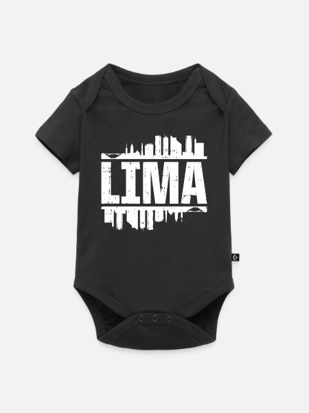 Lima Peru Skyline - Baby Premium Kurzarmbody - Schwarz