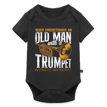 Trumpet Player Dad Father Retired - Baby Premium Kurzarmbody - Schwarz - Vorne