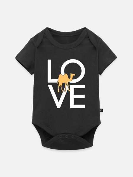 Kamel - Baby Premium Kurzarmbody - Schwarz