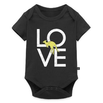 Känguru - Baby Premium Kurzarmbody - Schwarz - Vorne