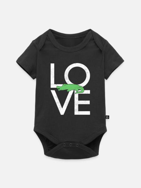 Krokodil - Baby Premium Kurzarmbody - Schwarz