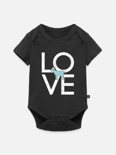 Ziege - Baby Premium Kurzarmbody - Schwarz