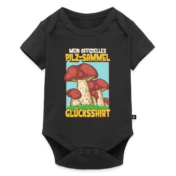 Pilzsammler Pilz Sucher - Baby Premium Kurzarmbody - Schwarz - Vorne