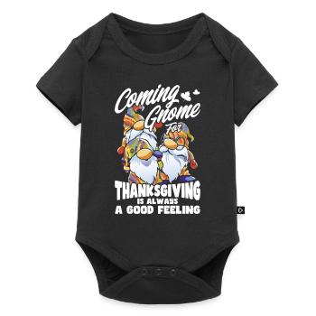 Thanksgiving Funny Dwarves Costume Autumn - Baby Premium short-sleeve bodysuit - black - Front