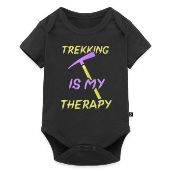 Le trekking est ma thérapie Randonneurs randonneurs - Body à manches courtes Premium Bébé - noir - Devant