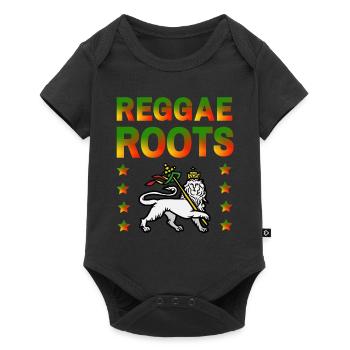 Reggae Roots Lion of Judah - Body à manches courtes Premium Bébé - noir - Devant
