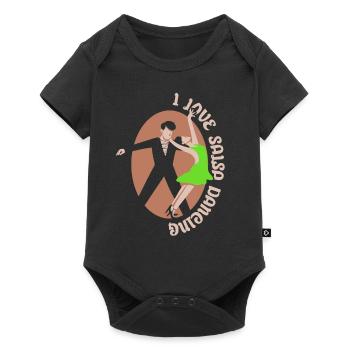 I love salsa dancing hobby dance dancer - Baby Premium short-sleeve bodysuit - black - Front
