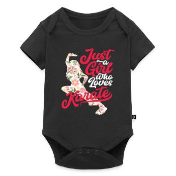 Fleurs Karaté Femme Fille - Body à manches courtes Premium Bébé - noir - Devant
