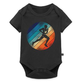 Running Runner Semi-Marathon Rétro - Body à manches courtes Premium Bébé - noir - Devant