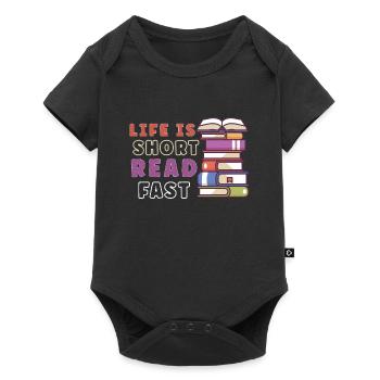 Book Reader Reading Literature Bookworm Gift Idea - Baby Premium short-sleeve bodysuit - black - Front