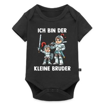 Ritter Kleiner Bruder - Ich bin der kleine Bruder - Baby Premium Kurzarmbody - Schwarz - Vorne