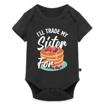 Funny Pancake Pancakes Gift - Baby Premium short-sleeve bodysuit - black - Front