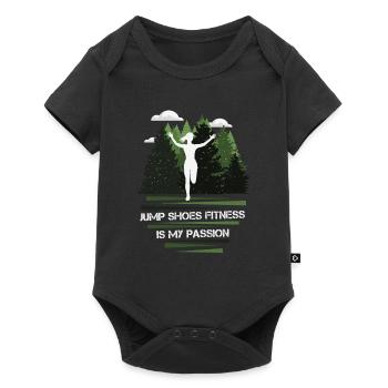 Jump Shoes Fitness Passion - Baby Premium short-sleeve bodysuit - black - Front