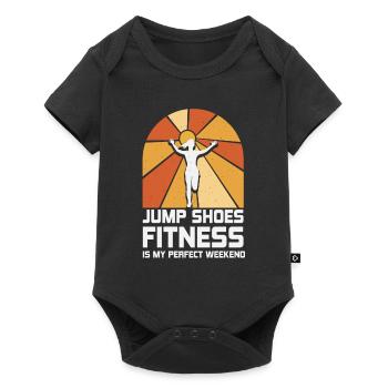 Jump Shoes Fitness est mon week-end parfait - Body à manches courtes Premium Bébé - noir - Devant