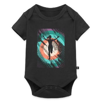 Retro Jump Shoes Fitness - Baby Premium short-sleeve bodysuit - black - Front