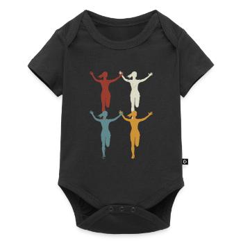Retro Jump Shoes Fitness - Baby Premium short-sleeve bodysuit - black - Front
